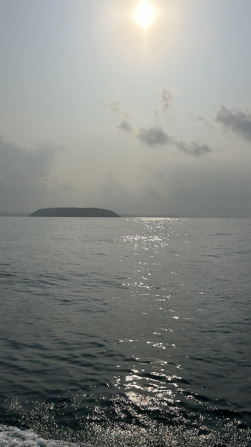 Beautiful picture of the ocean and an island